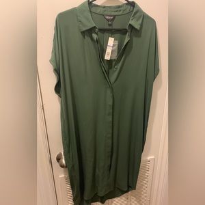 The Limited Above Knee Dress Short Sleeve Button Down Collared